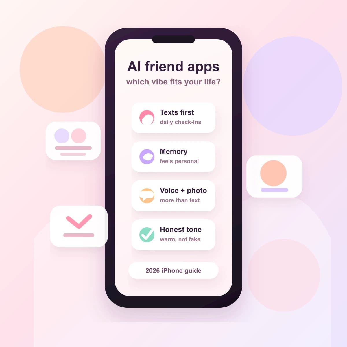 Cover Image for The Best AI Friend Apps for iPhone in 2026